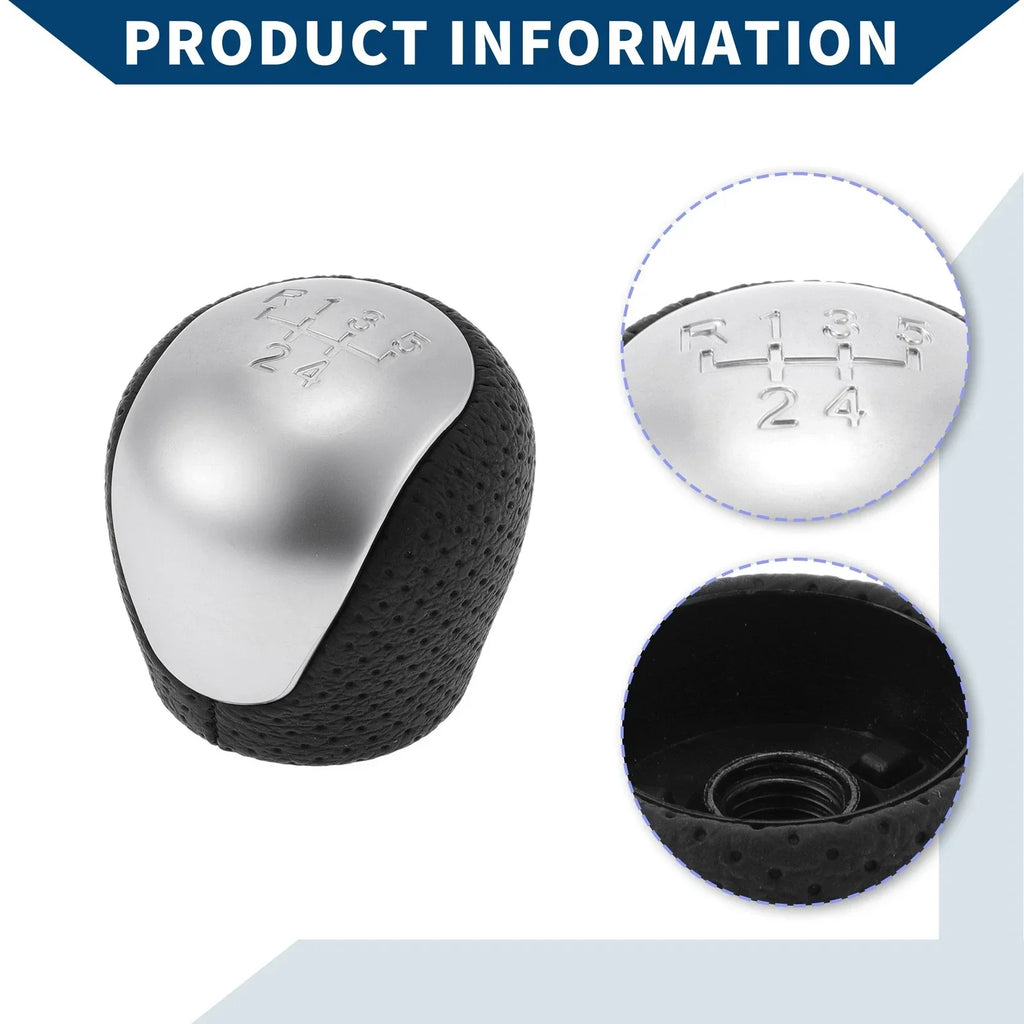 5 Speed Manual Gear Shifter Knob for Hyundai Elantra (2009-2012) Black Leather
