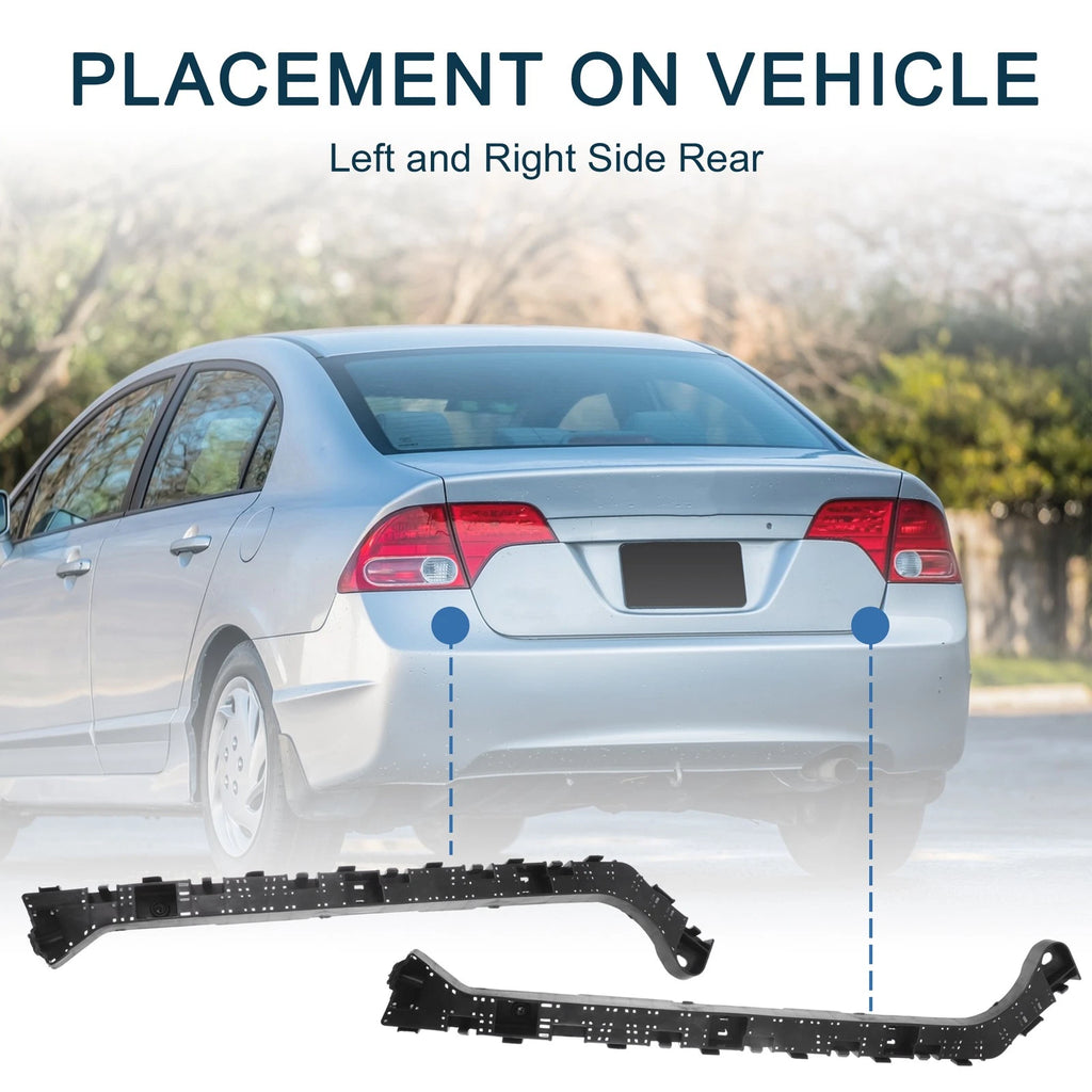 1 Pair Rear Bumper Retainer Bracket No. 71598TEAT01 for Honda Civic Sedan (2016–2020)