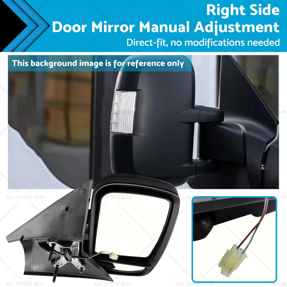 RH Side Door Mirror for LDV V80 (2013–Present) Manual Adjustment