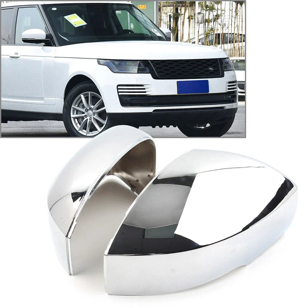 Chrome Mirror Cover Caps for Land Rover LR4 LR5 Range Rover L405 Sport Vogue