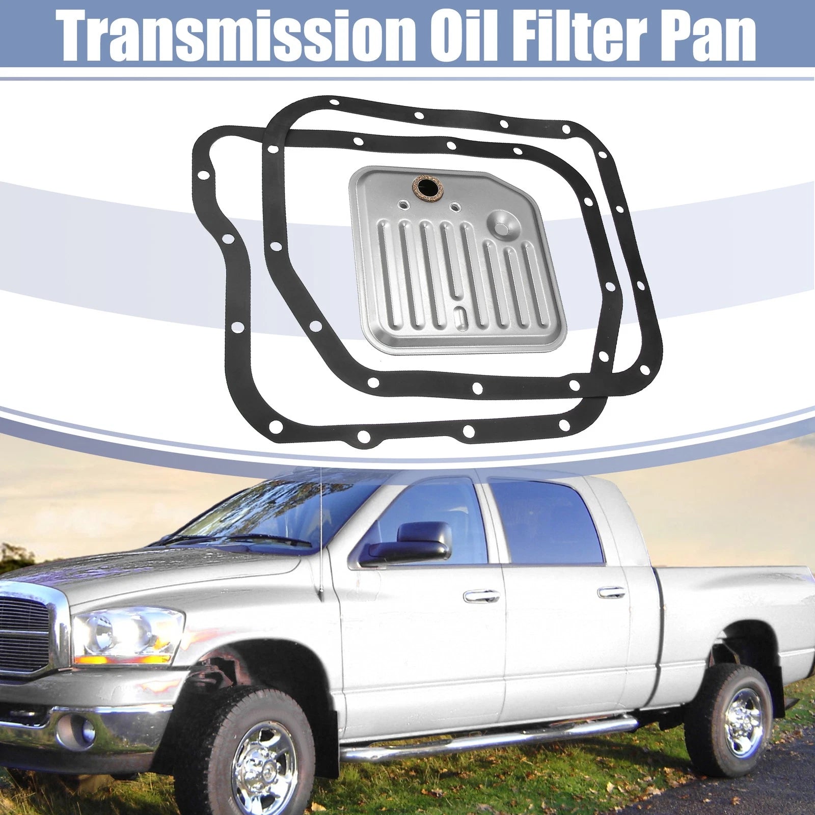 Set of 2 Transmission Filter Oil Pan Gasket Kit for Dodge Ram 1500 