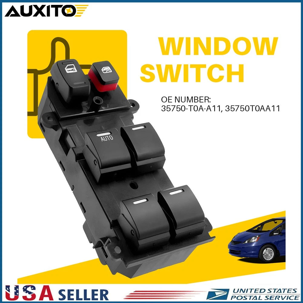 Driver Side Master Power Window Switch for Honda Fit (2009–2014)
