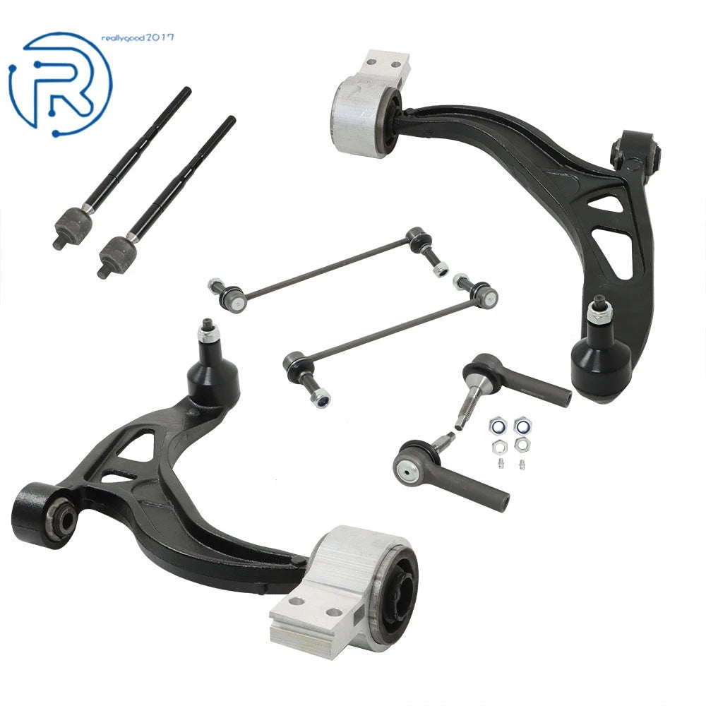 8X Front Lower Control Arms Sway Bars Tie Rods for Lincoln MKT Ford Flex (2013–2017)