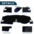 Dashboard Cover Mat for Honda Civic FL5 (2022–2024) Black Blue