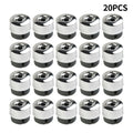 20 x Silver Car Tire Screw Covers