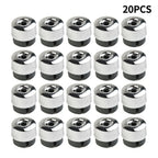 20 x Silver Car Tire Screw Covers