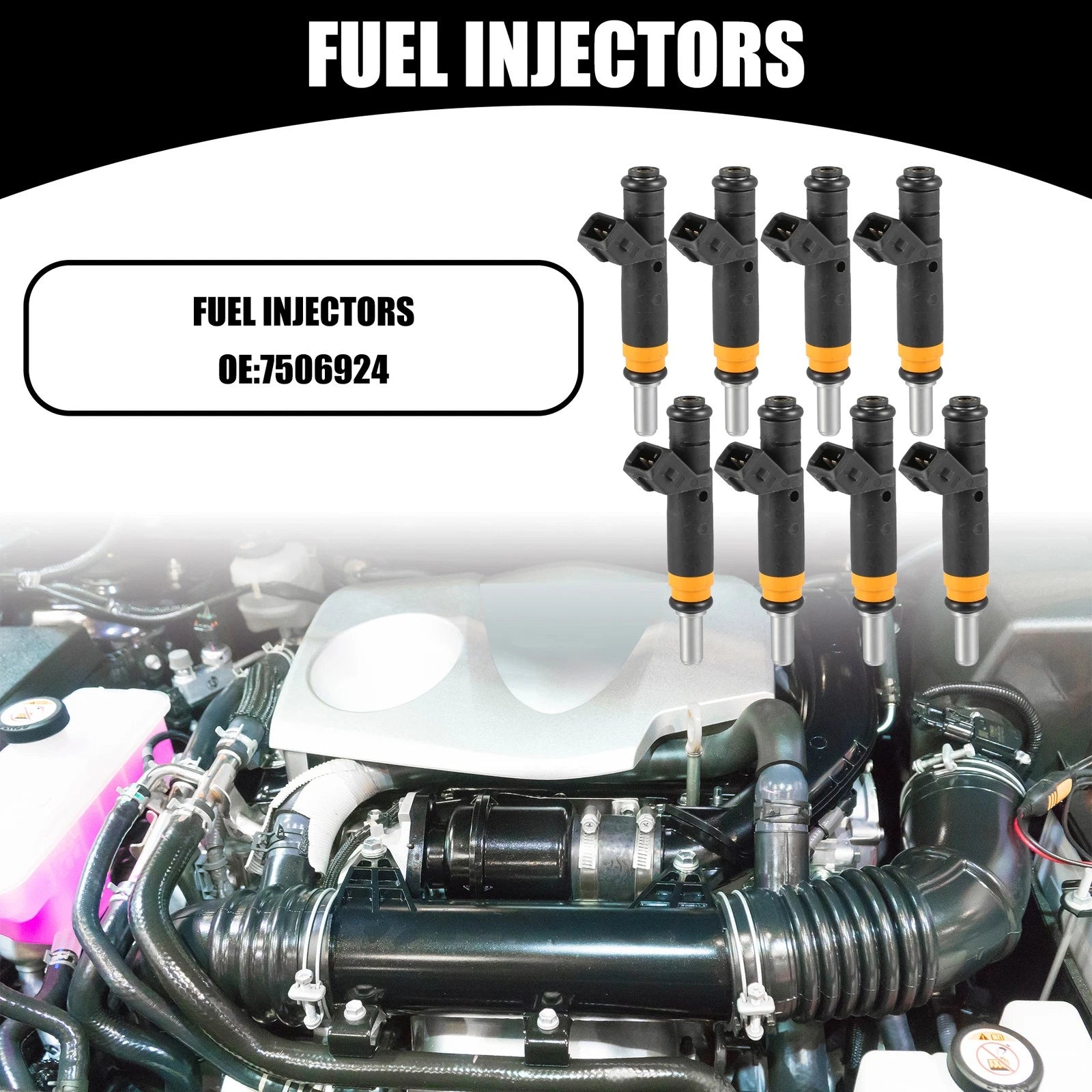 8 Pcs Fuel Injectors No. 7506924 for BMW 745Li (2002–2003)