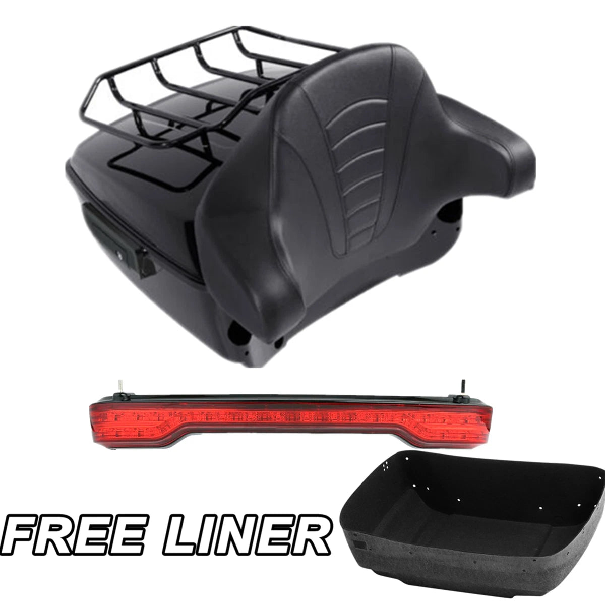 Trunk Rack Pad & Brake Tail Light for Harley Touring Road Glide (2014–2023)