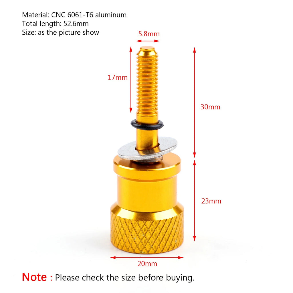CNC Knurled Seat Bolt Gold for BMW R Nine T/Scrambler/Racer/Urban/Pure (2014–2020)
