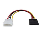 4-Pin Male to SATA 15-Pin Female Converter Cable for IDE Devices (20cm)