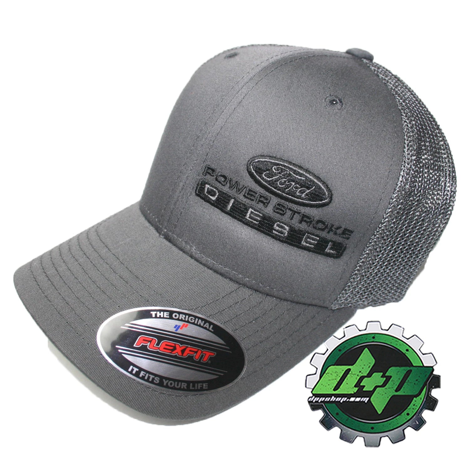 Powerstroke Mesh Summer Hat for Ford Trucks (Charcoal Gray)