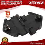 Set of 15 Door Window Guide Retainer Clips for Chevy Cadillac Buick (2010–2023)