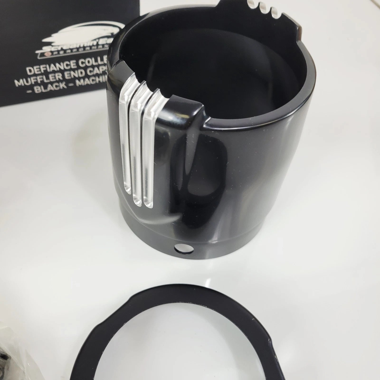 Set of 2 Screamin Eagle Defiance 4.5 in End Caps for Harley-Davidson (N/A)