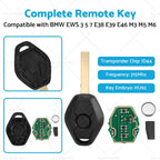 Remote Key Fob 315MHz ID44 for BMW E38 E39 E46 M3 M5 M6 (1995–2006)