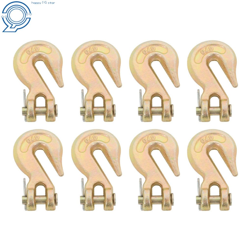 Set of 8 Clevis Grab Hooks for Flatbed Truck Trailer Tie Down