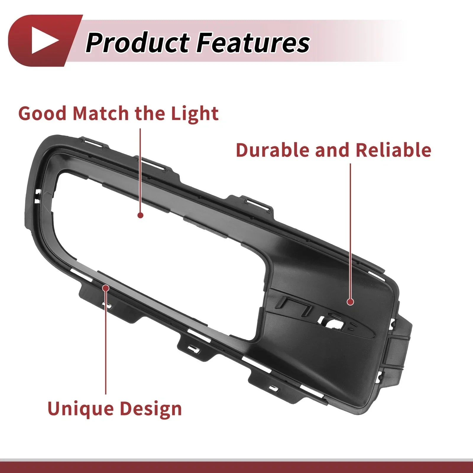 1 Pc Fog Light Grill Front Right for BMW X5 (2007 - 2010) Black