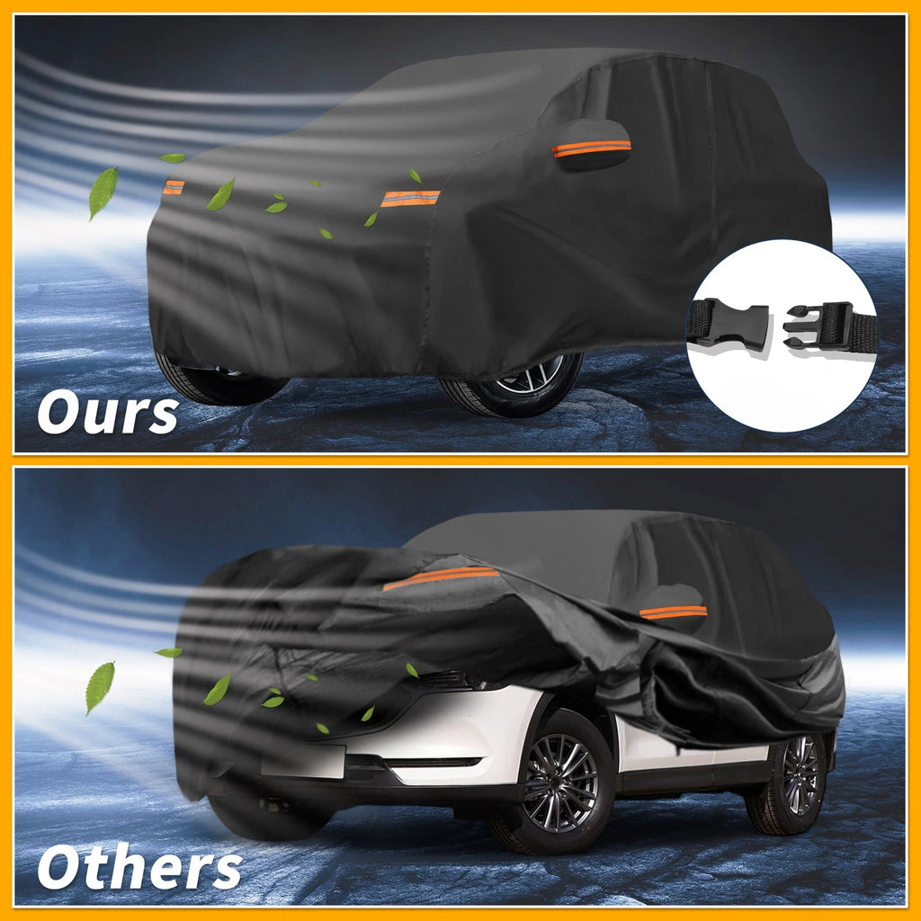 Waterproof Car Cover for Mazda CX-5 (2012–2023) Black 190T-PU with Zipper