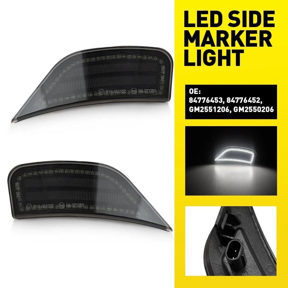White LED Side Marker Light for Cadillac Escalade, Chevy Suburban, GMC H (2021–2023)