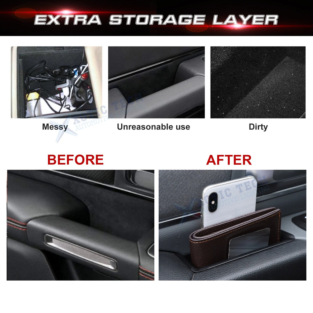 Interior Door Side Insert Organizer for 2019-2023 Dodge Ram 1500 (Black)