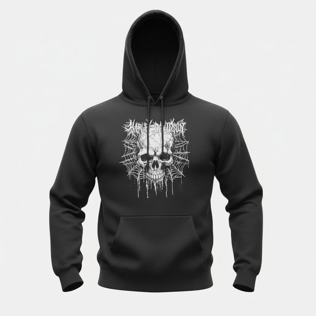 Hoodie for Harley-Davidson Women's Hall of Fame Akron OH Skull (No Year)