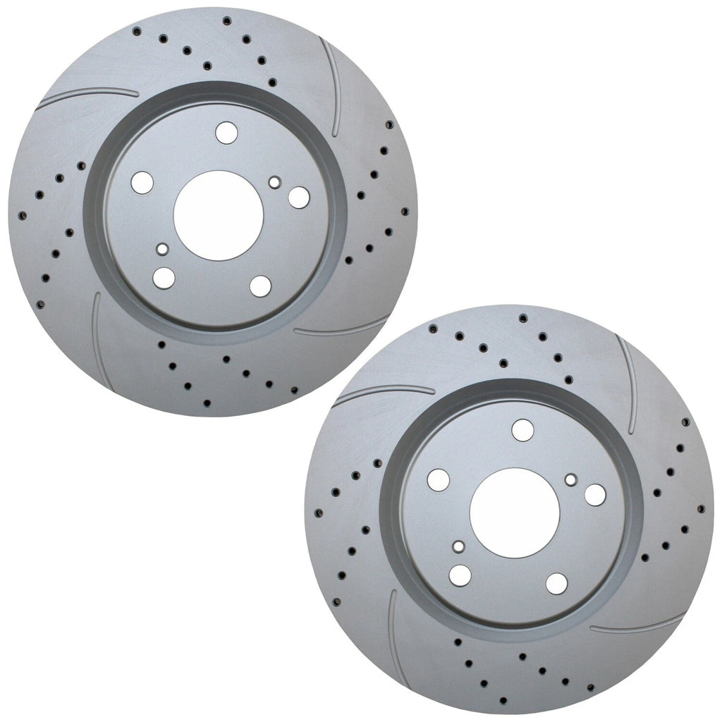Set of 2 Front Coat Drill 296mm Brake Rotors for ES350 Avalon Camry (2005–2012)