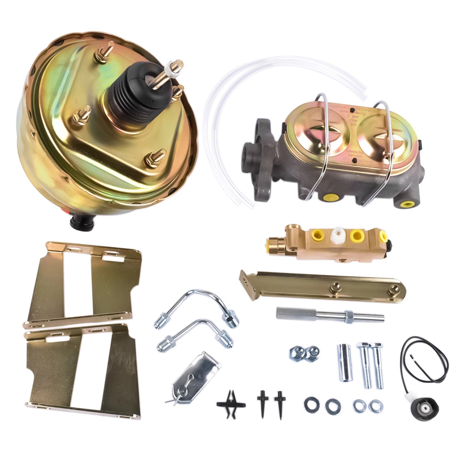 8" Dual Zinc Power Brake Booster + Master Cylinder 1" Bore for Chevy (1955–1957)