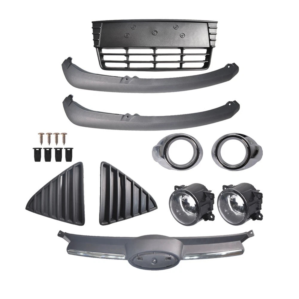 Combo Set of Front Bumper Cover & Grille for Ford Focus (2012-2014)