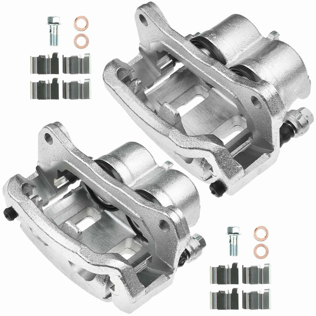 Pair Front Brake Calipers with Bracket for Ford Edge (2011-2014) Mazda CX-9