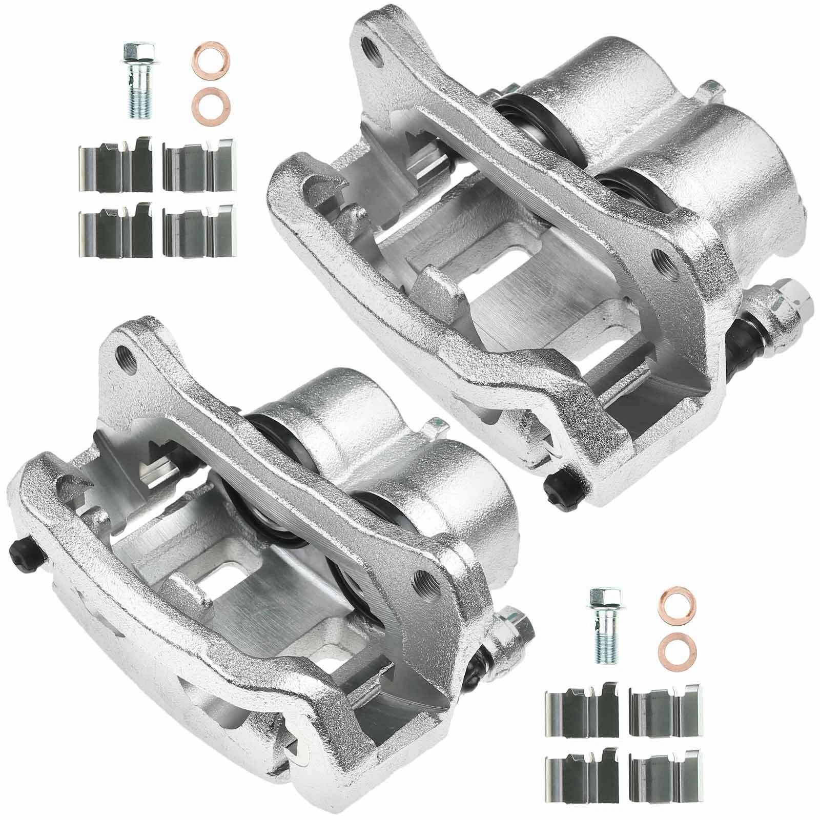 Pair Front Brake Calipers with Bracket for Ford Edge (2011-2014) Mazda CX-9