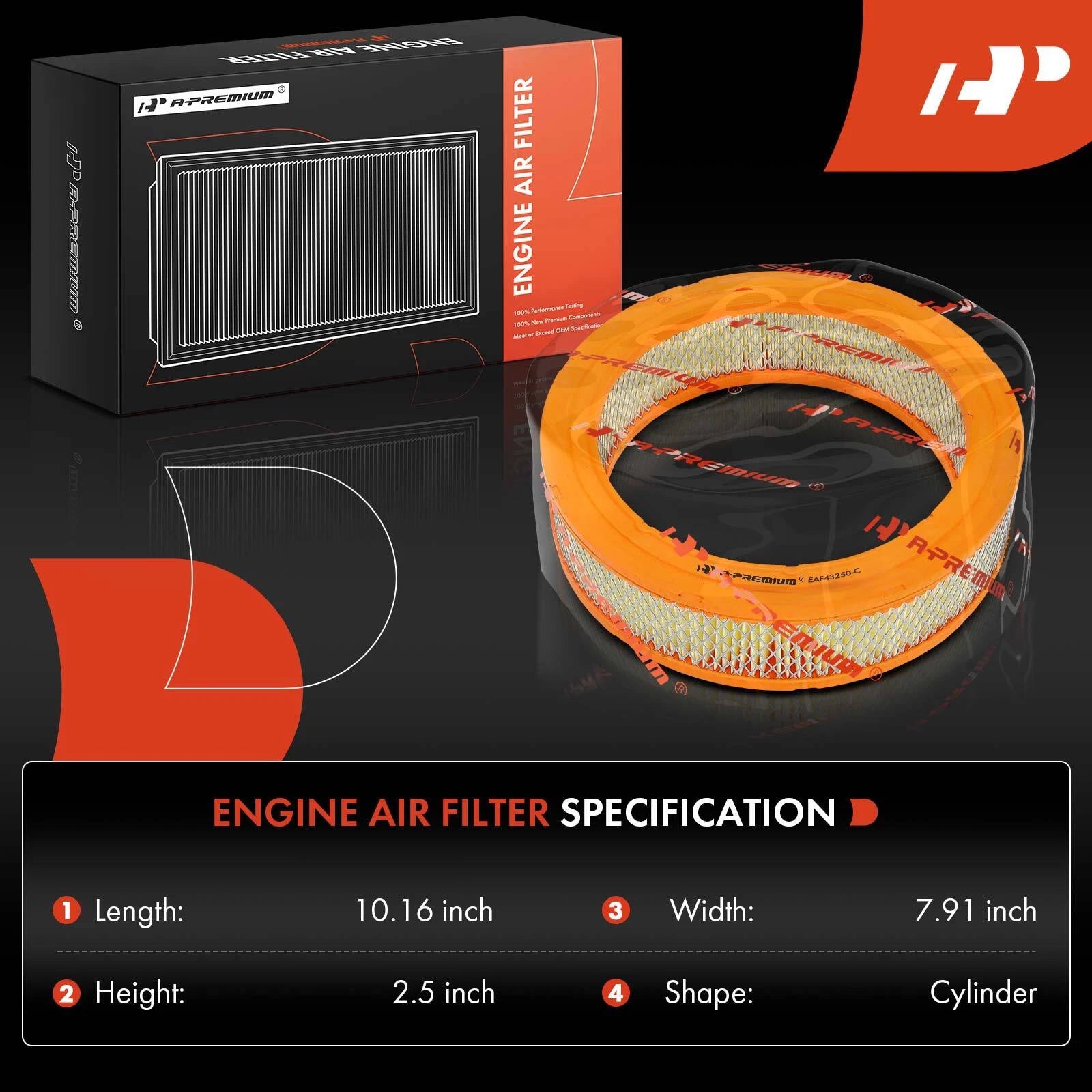 2X Engine Air Filter for Dodge Challenger (1980-1983)