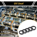 Set of 5 Oil Seal Rotary Shaft Seal NBR Rubber 45x60x12mm