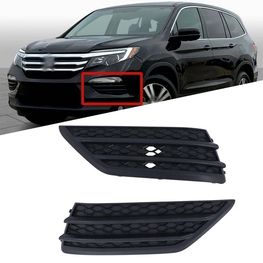 Fog Lamp Cover Set for Honda Pilot (2016â2018) Black Bezel