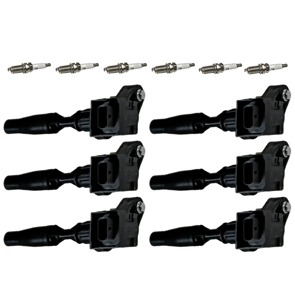 Set of 6 Ignition Coils & Iridium Spark Plugs for Cadillac ATS CT6 CTS XT5 (2013–2020)