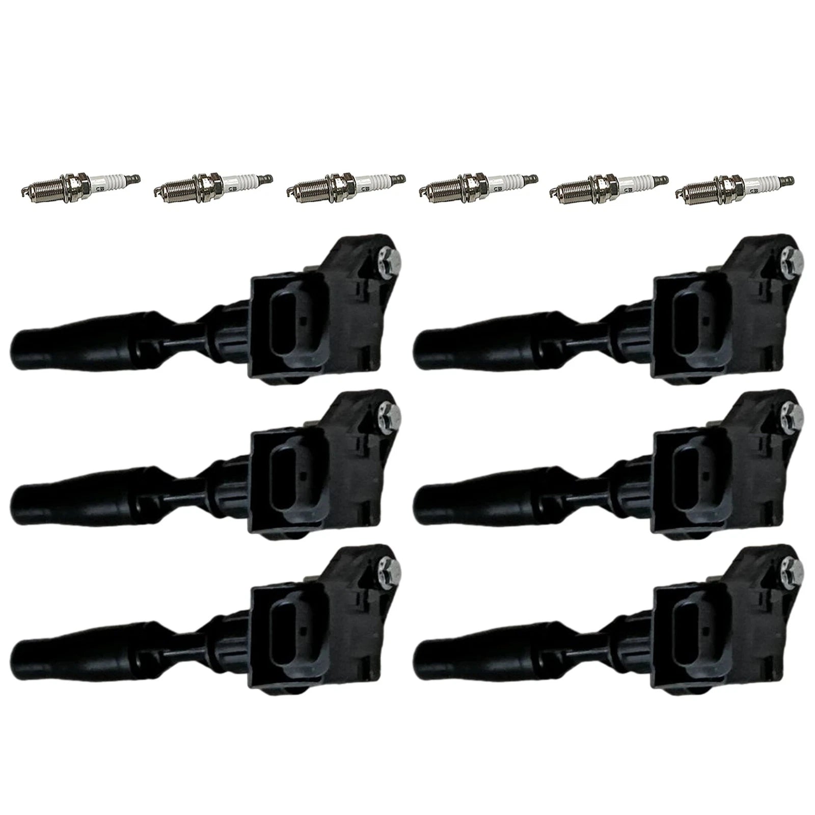 Set of 6 Ignition Coils & Iridium Spark Plugs for Cadillac ATS CT6 CTS XT5 (2013–2020)