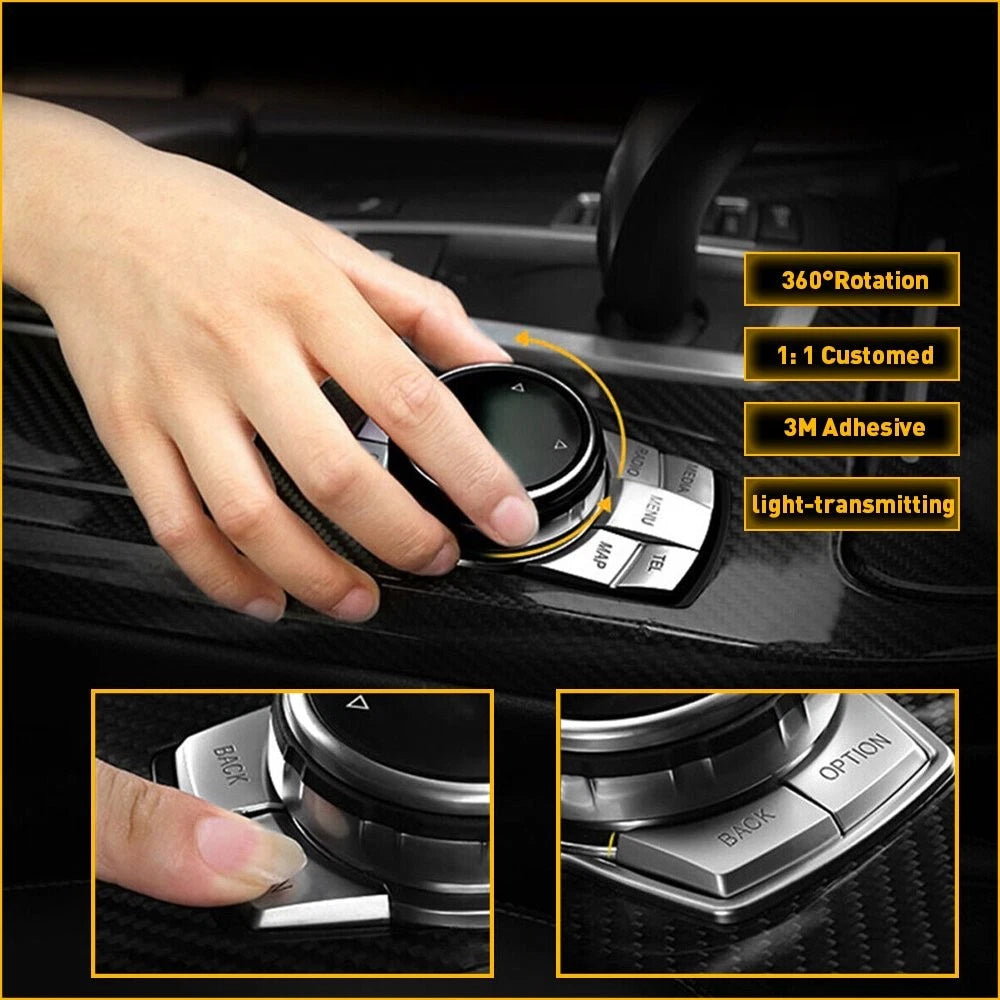 7 Button Decor Trim Cover for BMW 3 5 6 7 X1 X3 X5 X6 (Fits Multiple Models)