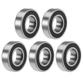 Set of 5 Deep Groove Ball Bearings 6003-2RS 17x35x10mm Double Sealed Chrome