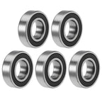 Set of 5 Deep Groove Ball Bearings 6003-2RS 17x35x10mm Double Sealed Chrome