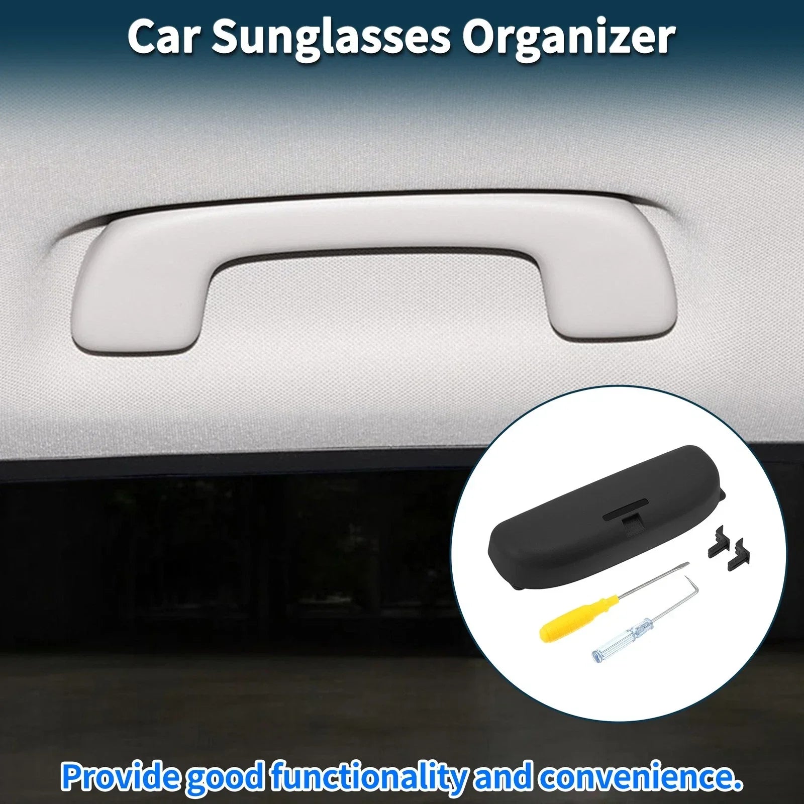 Sunglasses Case for BMW 1 Series F20 Eyeglasses Holder Storage Box Black