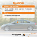 2X Window Molding Trim Weatherstrip for Honda Civic (1992–1995) 72450SR3003