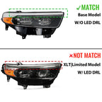 LED Headlight W/O DRL & Module for Ford Explorer (2020–2024) Right Passenger