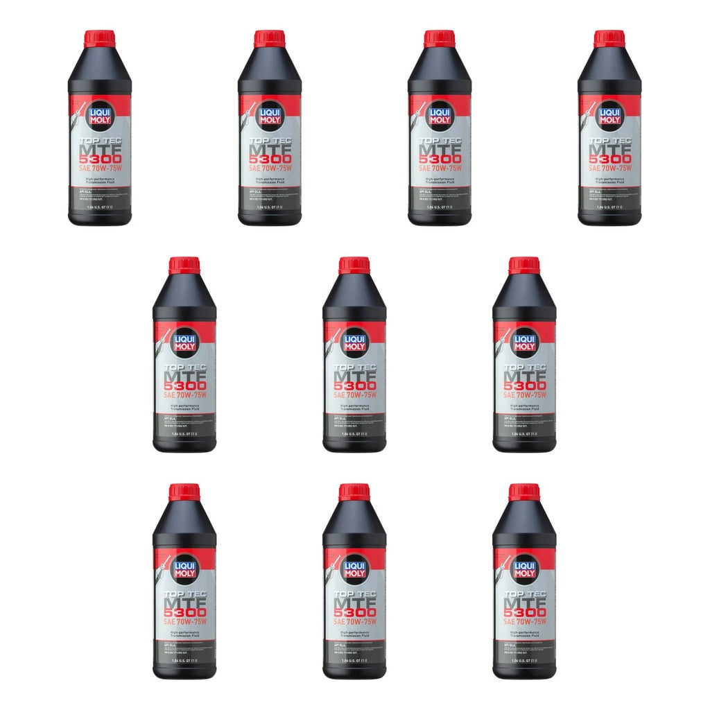 Set of 10 Liqui Moly Top Tec MTF 5300 70W-75W Gear Oil (10L)
