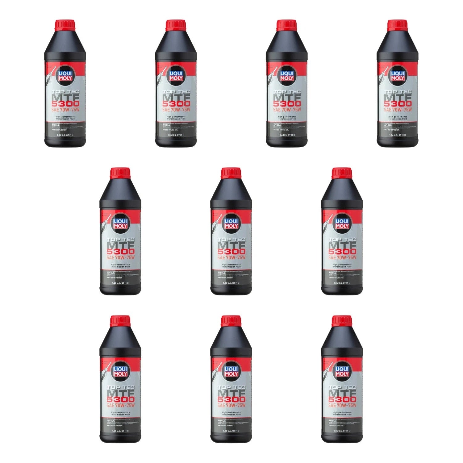 Set of 10 Liqui Moly Top Tec MTF 5300 70W-75W Gear Oil (10L)