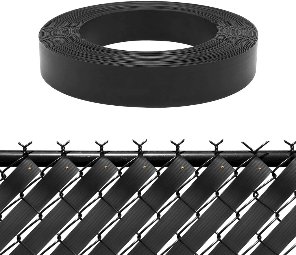 Black View Blocking Privacy Tape Weave for Chain Link Fence (75m/250 ft Roll)