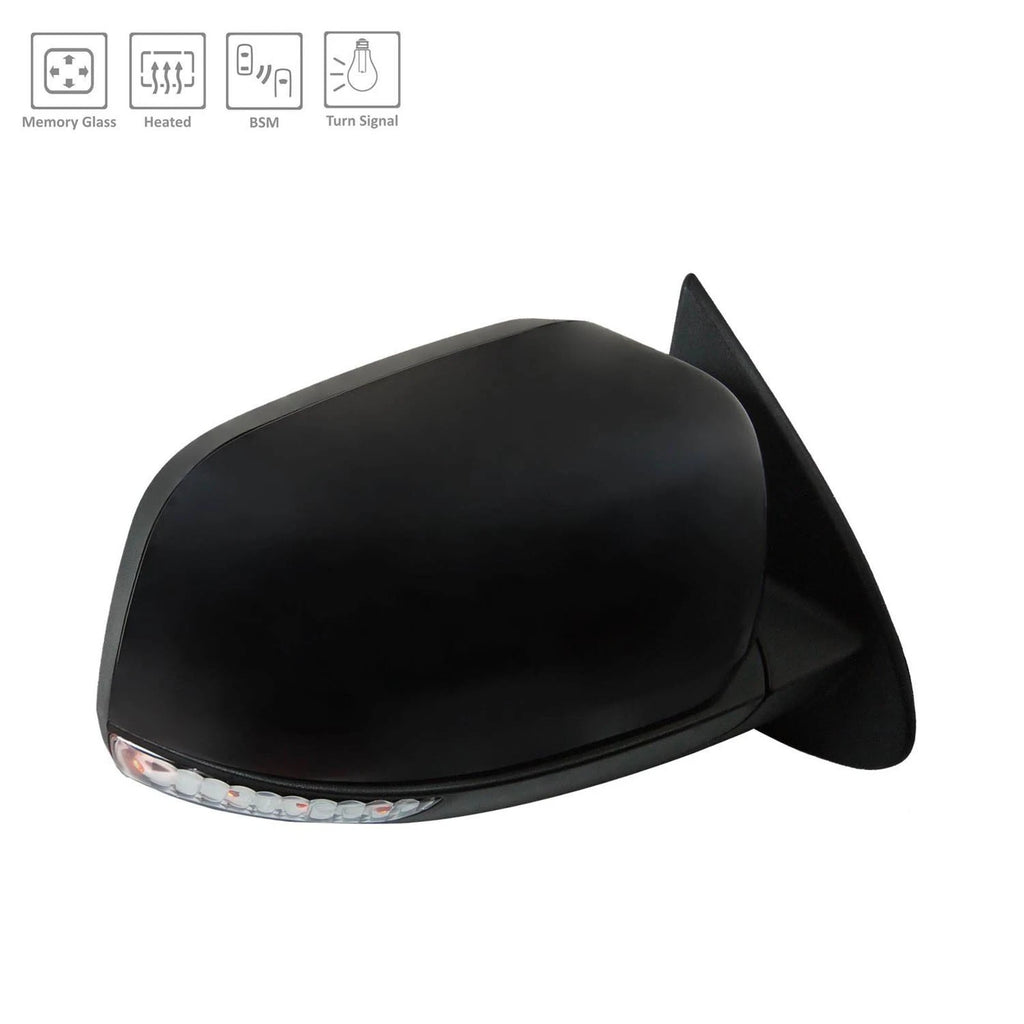 Replacement Ready to Paint Passenger Side Door Mirror for 2011-22 Dodge Durango