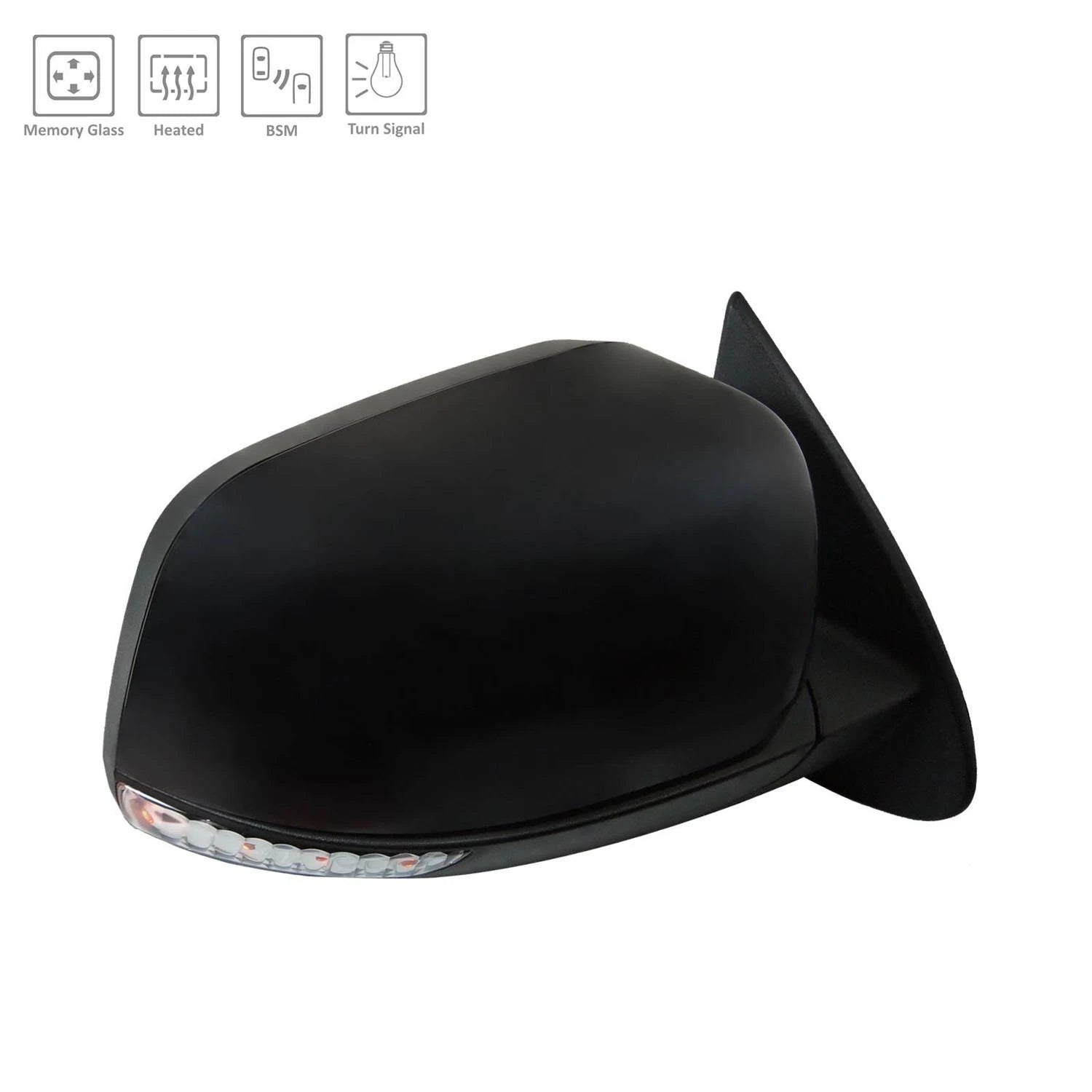 Replacement Ready to Paint Passenger Side Door Mirror for 2011-22 Dodge Durango