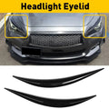 Headlight Eyelid Eyebrows for Infiniti Q50 (2014–) Gloss Black