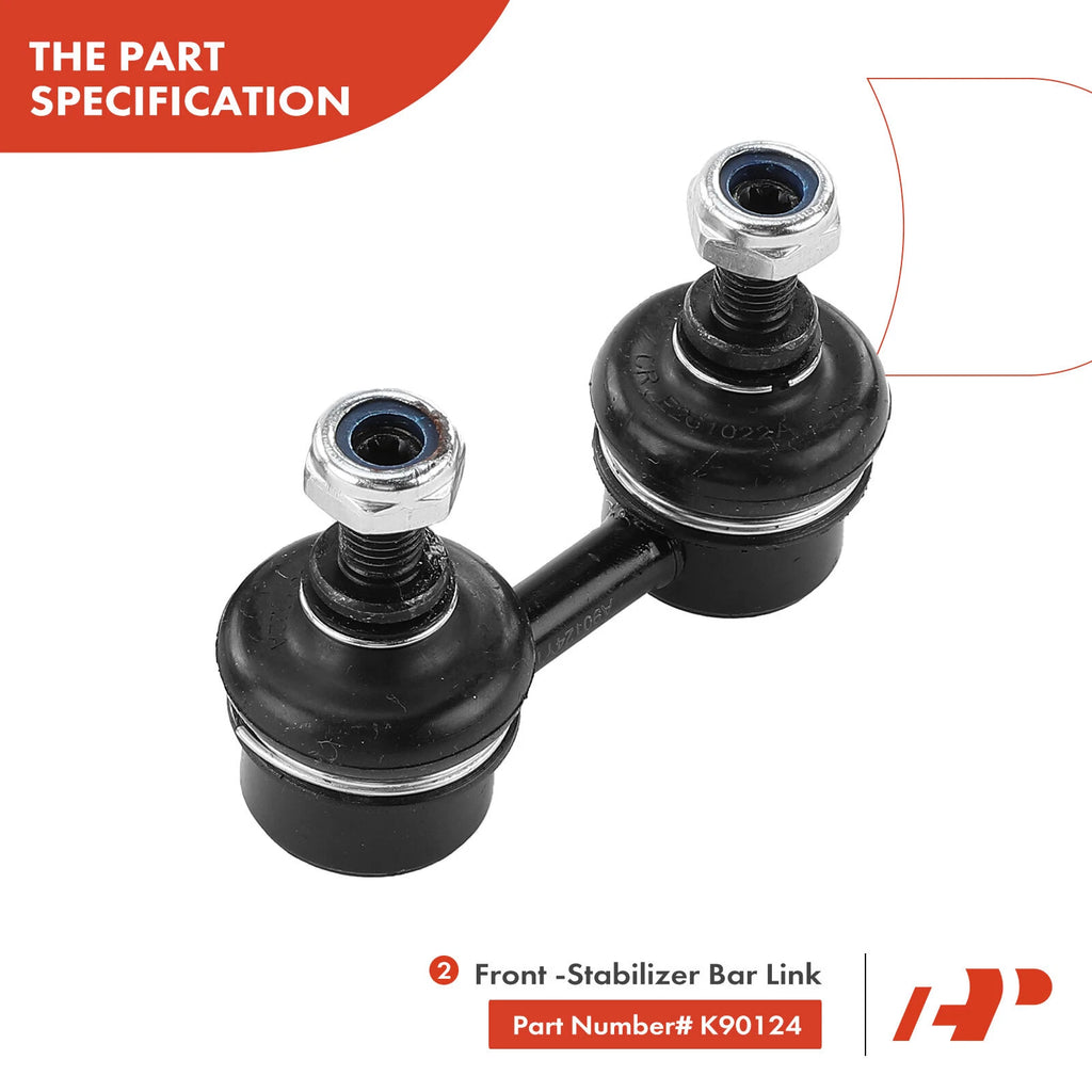 Front Side Sway Bar Link & Tie Rod End for Toyota Corolla (1993–1995)