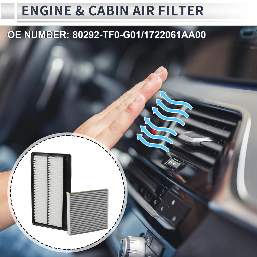 Engine Cabin Air Filter Combo No. 80292-TF0-G01 for Honda Pilot (2023–2024)