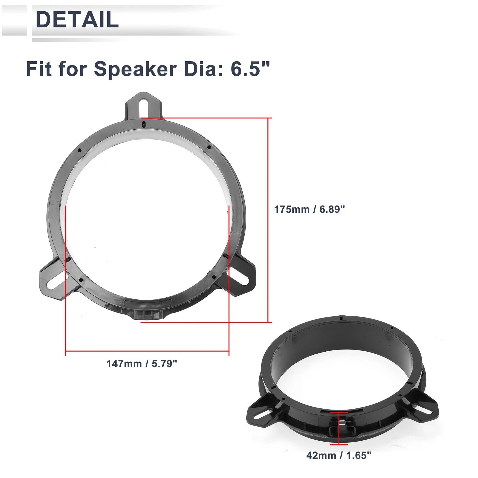 Speaker Spacer Ring Adaptor for Toyota (2000–2012) 6.5"