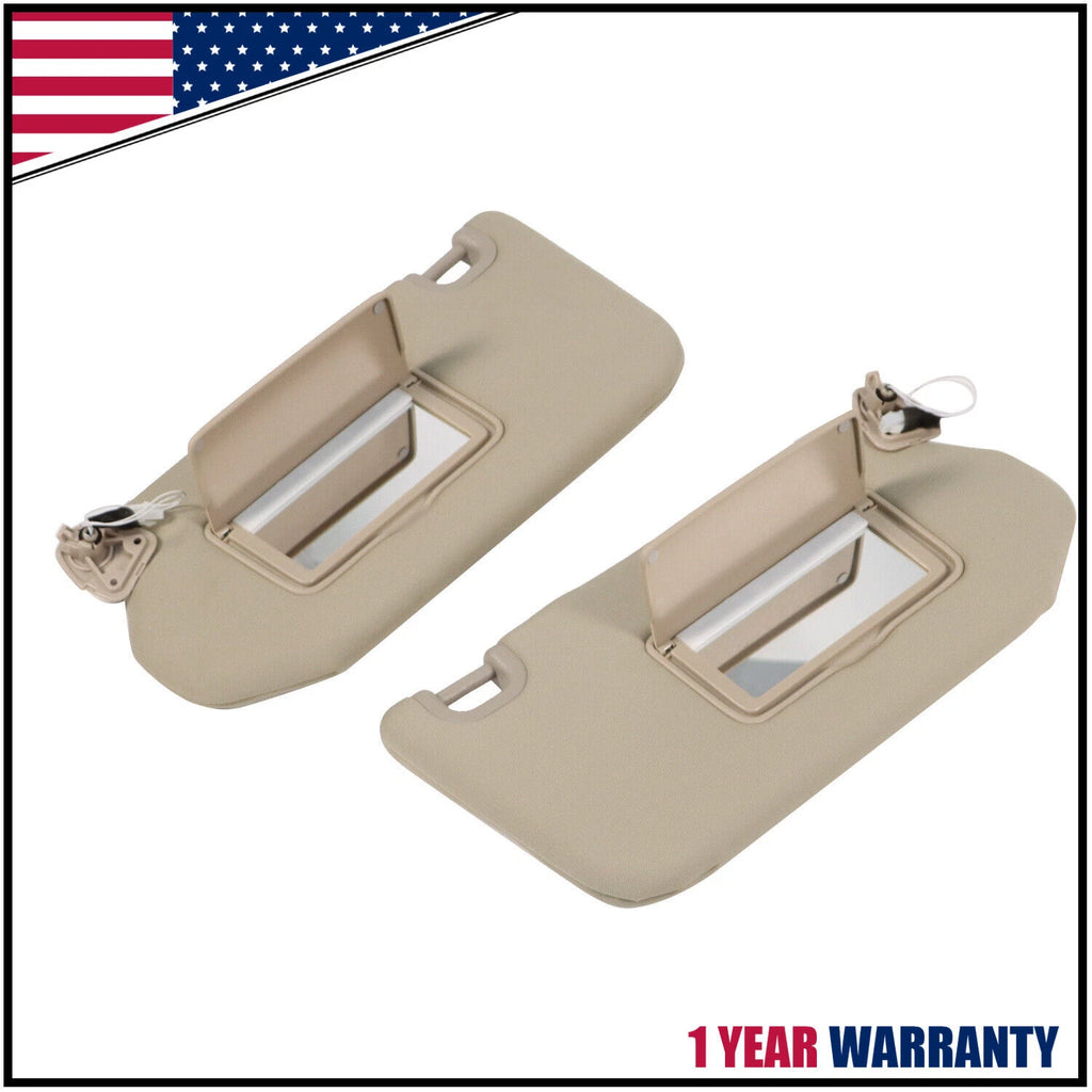 2PC Sun Visor for Nissan Pathfinder (2013–2018) & Infiniti QX60 (2014–2017) Beige